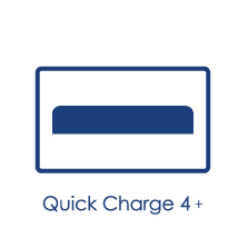 Graphics of USB-A port with Quick Charge 4+ function