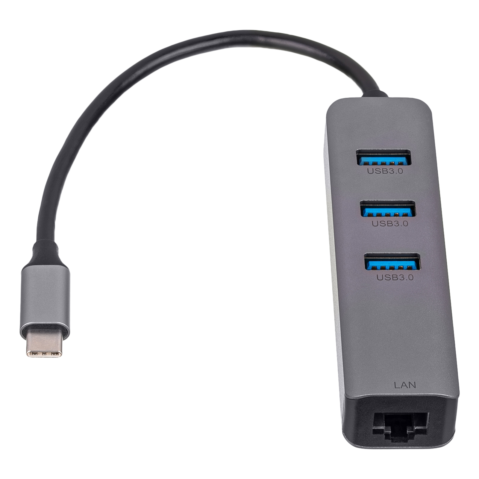 main_image главина AK-AD-66 USB type C - USB 3.0 3-port + Ethernet