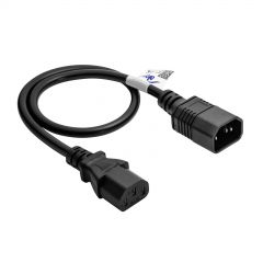 Удължителен захранващ кабел IEC C13 / C14 0.5m AK-PC-14A
