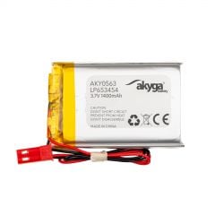 Li-Po акумулаторна батерия LP653454 Akyga AKY0563 3.7V / 1400mAh PCM JST 2-Pin Connector 150mm