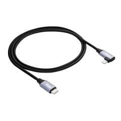 Ъглов Кабел USB тип C / Ligtning 1m AK-USB-56 30W Mesh