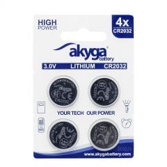 Литиева батерия CR2032 Akyga AKY2100 3V / 210mAh 4бр.