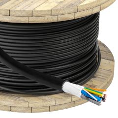 Електрически захранващ кабел Akyga AK-SC-E12 CU 5x6mm² + 2x0.5mm² 3-фазен 32A 450/750V на метър