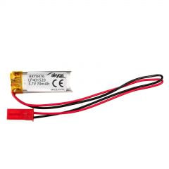 Li-Po акумулаторна батерия LP401520 Akyga AKY0476 3.7V / 70mAh PCM JST 2-Pin Connector 150mm