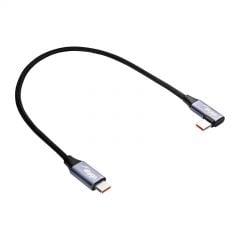 Ъглов Кабел USB тип C / USB тип C 30cm AK-USB-53 60W Mesh