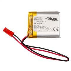 Li-Po акумулаторна батерия LP883440 Akyga AKY0622 3.7V / 1200mAh PCM JST 2-Pin Connector 150mm