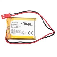 Li-Po батерия LP783442 Akyga AKY0659 3.7V / 1150mAh PCM JST 2-пинов конектор 150mm