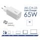 additional_image Зарядно устройство AK-CH-23 USB-C PD 5-20V / max. 3.25A 65W Quick Charge 3.0 GaN